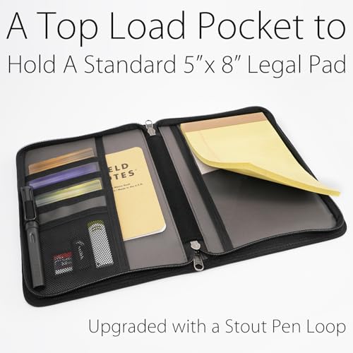 diodrio A5 Zipper Journal Notebook Cover with YKK Zipper for 5.5 x 8.25 Moleskine Cahier A5 LEUCHTTURM Planners Sketchbook, Pen Loop, Water Resistant, Refillable, Cover Pockets, Black - Image 4
