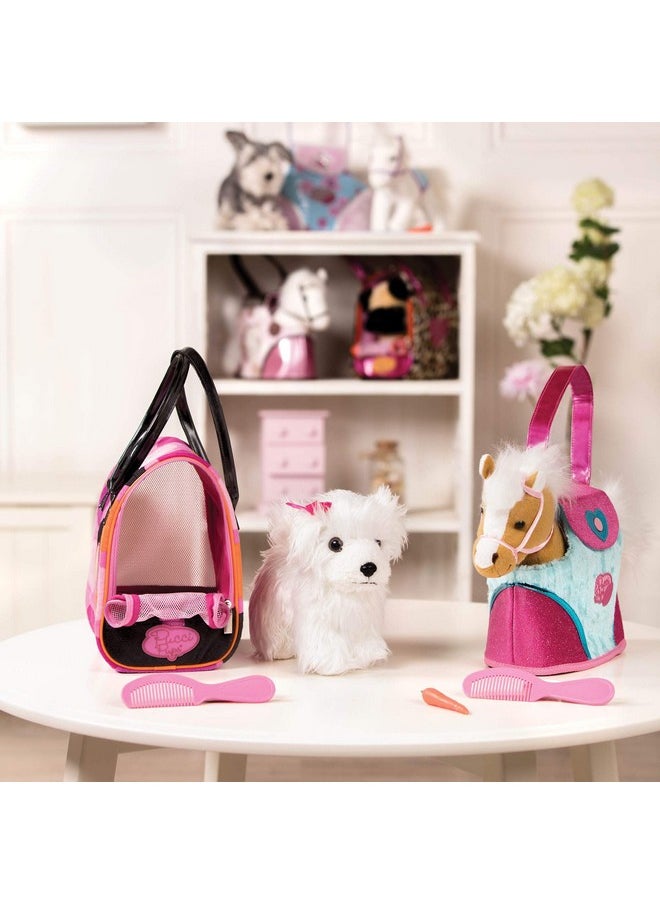 Pucci Pups Pucci Pups - Bichon Frisé Stuffed Puppy with Colorful Polka Dot Stuffed Animal Bag (ST8356Z)  - Image 4
