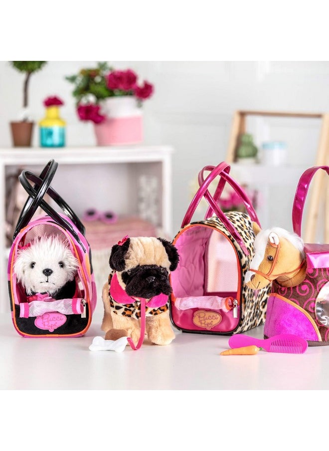 Pucci Pups Pucci Pups - Bichon Frisé Stuffed Puppy with Colorful Polka Dot Stuffed Animal Bag (ST8356Z)  - Image 5