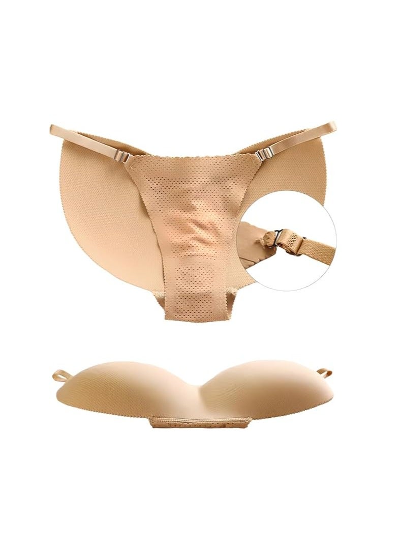 LUMYA Women's Padded Butt Lifter Panties, Seamless Shapewear with Adjustable Hip Pads, Tummy and Booty Enhancer, Butt Lifting Underwear for a Fuller Shape (Nude) - Image 3