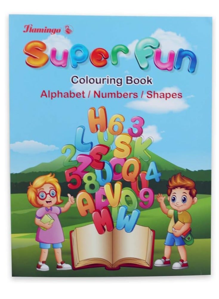 Alphabet, Numbers & Shapes Coloring Book for Kids – Fun Educational Activity Book for Toddlers & Preschoolers – Learn to Colour Letters, Numbers & Shapes – Perfect for Early Learning & Creativity