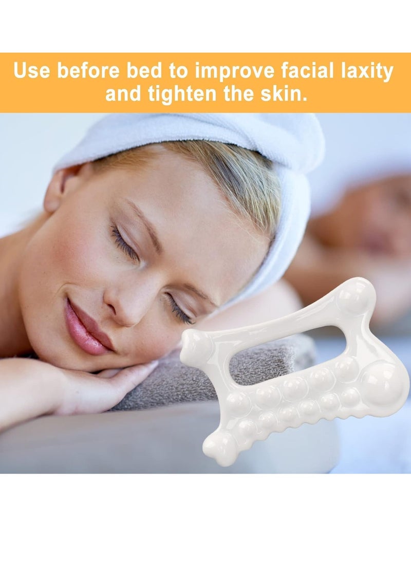 Generic - Gua Sha Massager Tool Gua Sha Facial Tools Fascia Tool Ceramics Reduce Fat Static Free Portable Full Body Scraping Plate Facial Gua Sha Massage Board for Women Adults - Image 1