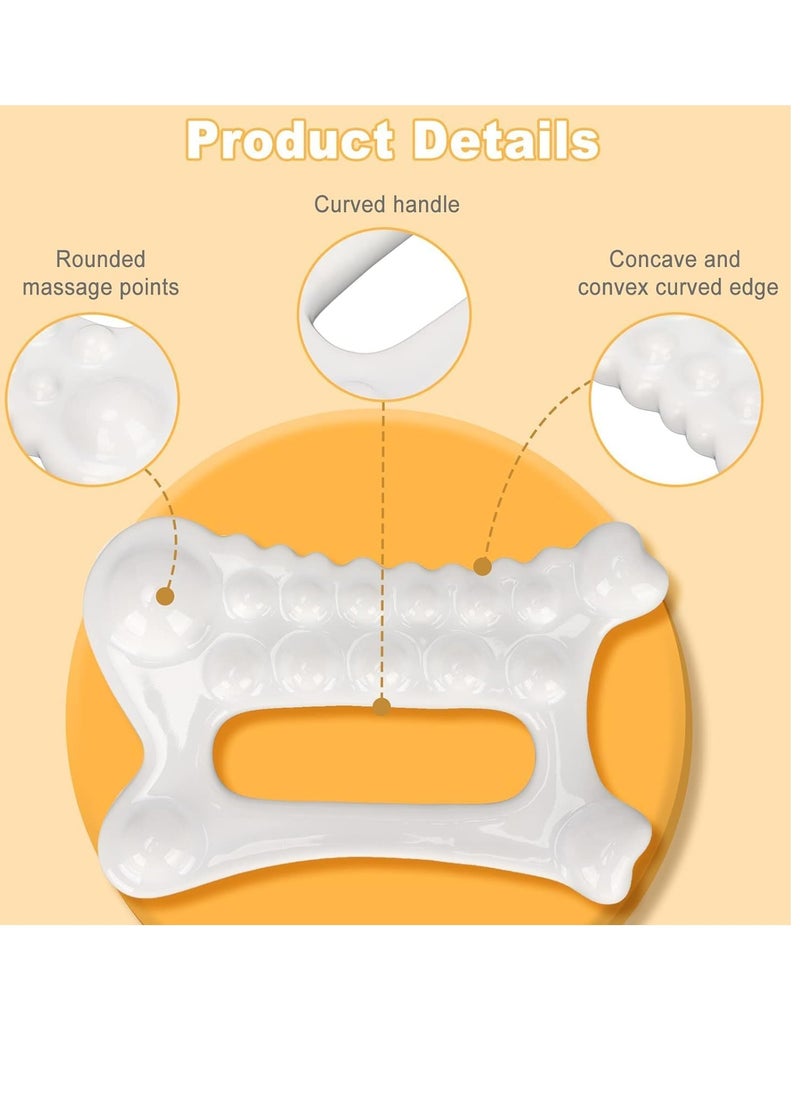 Generic - Gua Sha Massager Tool Gua Sha Facial Tools Fascia Tool Ceramics Reduce Fat Static Free Portable Full Body Scraping Plate Facial Gua Sha Massage Board for Women Adults - Image 1