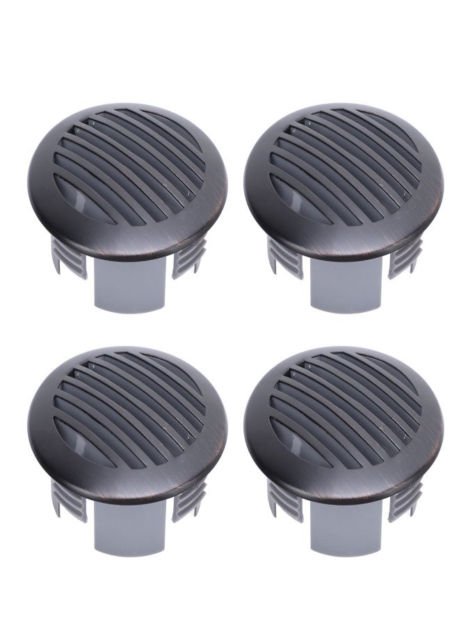 4Pcs 3in/76mm RV Air Louver Ceiling Vent 316 Stainless Steel Boat Ventilation Cover Round Air Vent Louver for Yacht Motorhome Black - Image 1