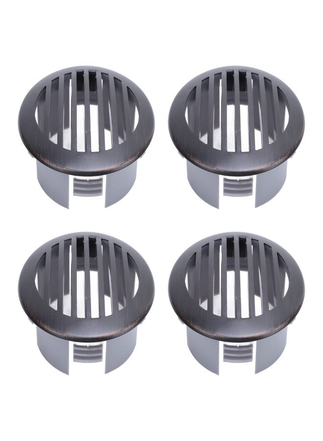 4Pcs 3in/76mm RV Air Louver Ceiling Vent 316 Stainless Steel Boat Ventilation Cover Round Air Vent Louver for Yacht Motorhome Black - Image 2