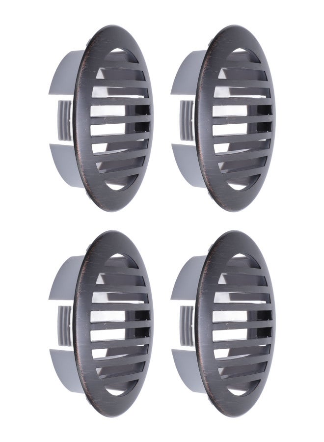 4Pcs 3in/76mm RV Air Louver Ceiling Vent 316 Stainless Steel Boat Ventilation Cover Round Air Vent Louver for Yacht Motorhome Black - Image 4