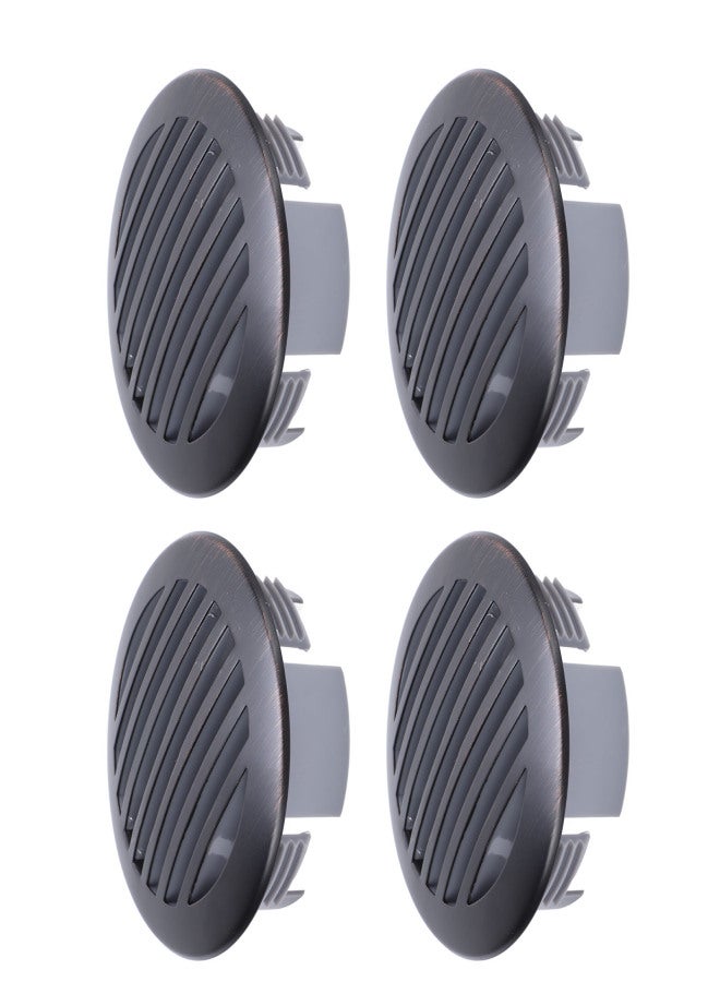 4Pcs 3in/76mm RV Air Louver Ceiling Vent 316 Stainless Steel Boat Ventilation Cover Round Air Vent Louver for Yacht Motorhome Black - Image 5