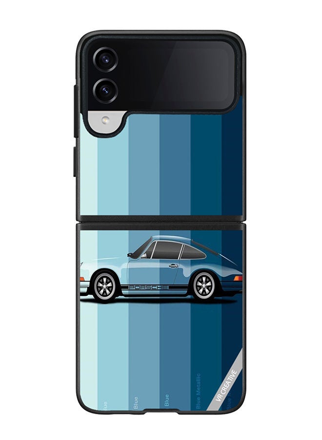 VR CREATIVE Protective Case Cover For Samsung Galaxy Z Flip4 Car Design Multicolour - Image 1