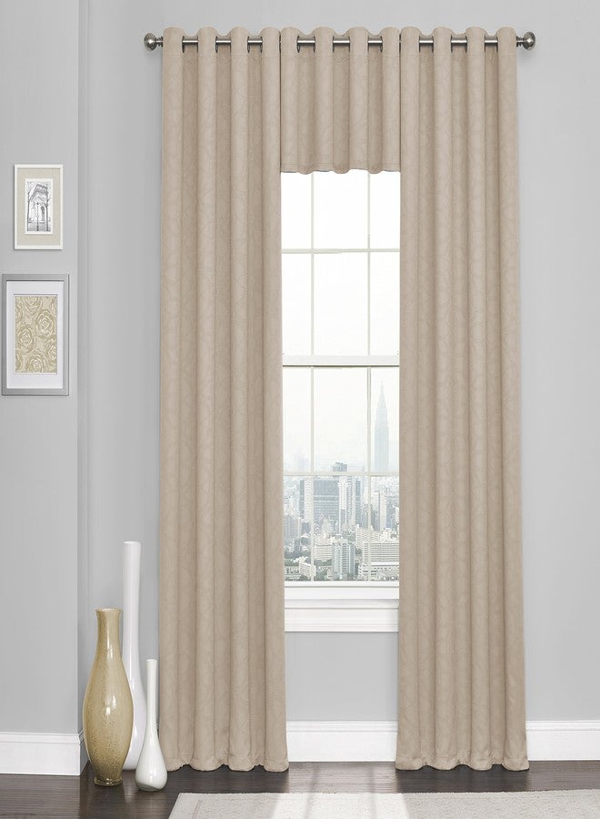 Eclipse Blackout Curtains for Bedroom - Kingston 52" x 84" Insulated Darkening Single Panel Grommet Top Window Treatment Living Room, Natural - Image 4