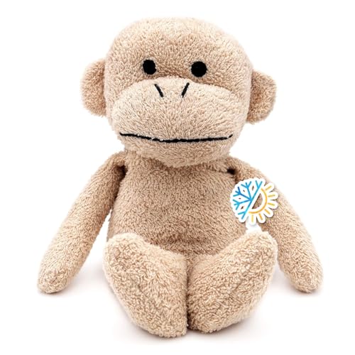 Thermal-Aid Zoo Microwavable Stuffed Animal - Plush Toy and Hot Cold Pack - Jo Jo The Monkey - Image 1