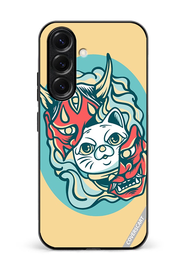 VR CREATIVE Protective Case Cover For Samsung Galaxy S25 Plus Cat In Mask Design Multicolour