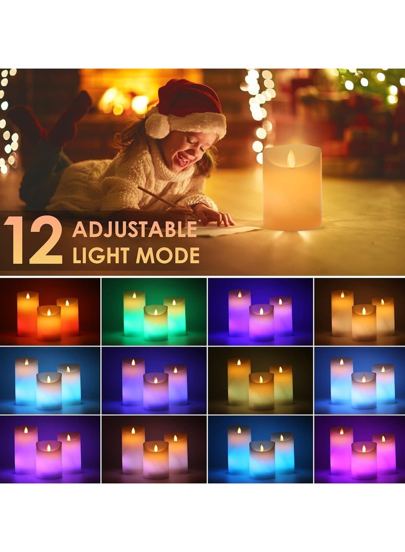 Generic LED Flameless Candles with Remote Control – 12 Color Changing Light Modes – Safe Battery Operated Decorative Candles for Home, Christmas & Parties - Image 2