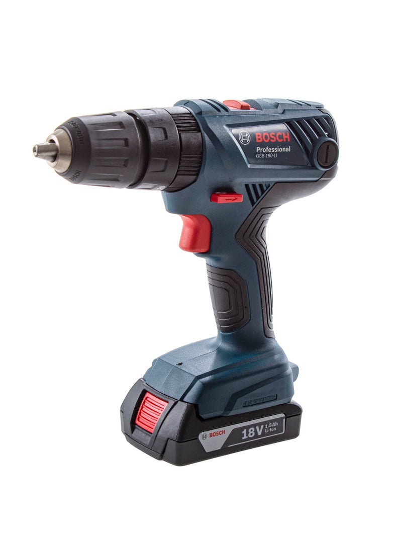 BOSCH Bosch Professional Cordless Combi Impact Drill, GSB 180-Li + Drill Bit Set + Screw Bit Set  - Image 2