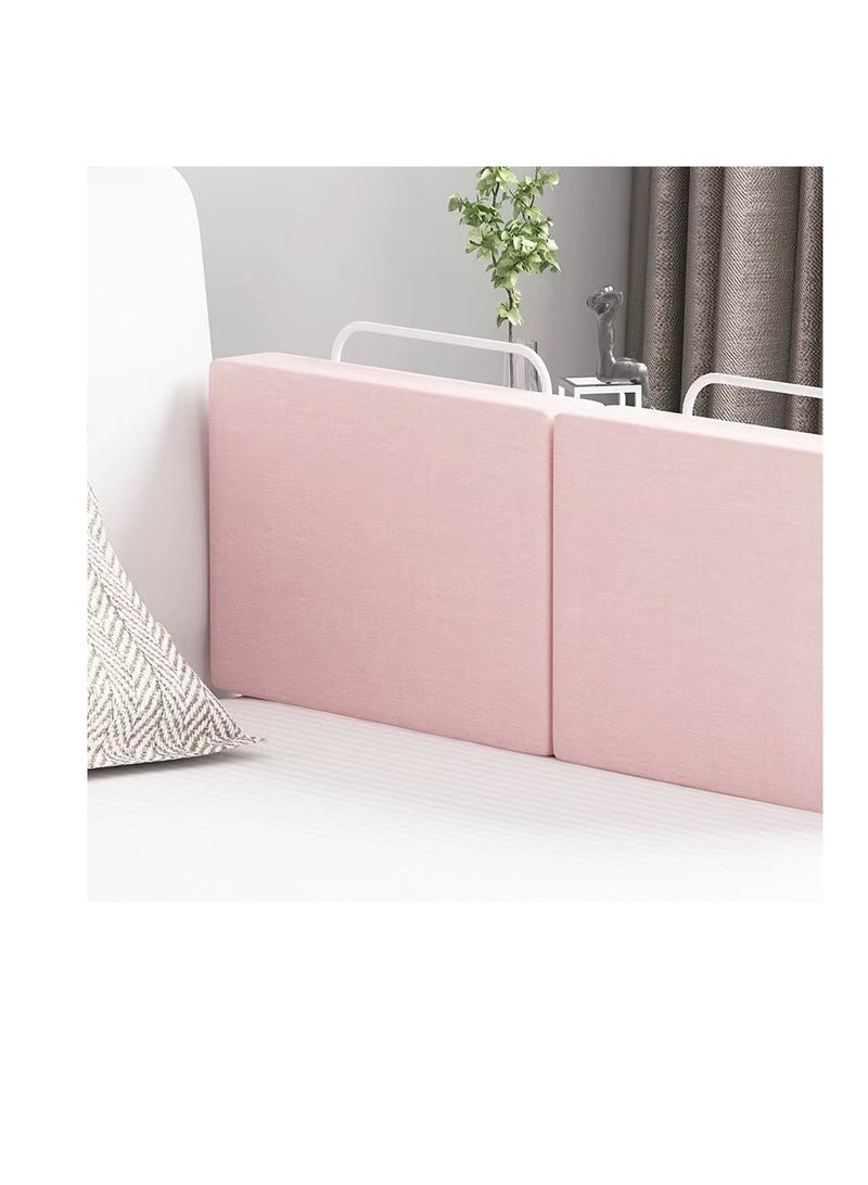 Foldable Crib Bed Rail, free combination bed barrier, children's bed safety barrier protection, upgraded reinforced safety bed fence anti-fall protector, crib guardrail, height adjustable universal bed children's bed guardrail (2-pack pink) - Image 2