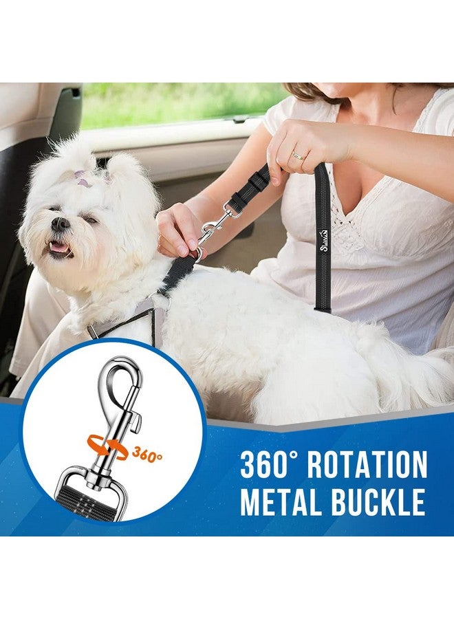 lukovee Double Dog Seat Belt, New Dual Pet Car Headrest Restraint Safety Seatbelt No Tangle Dog Leash Duty Adjust Elastic Bungee Puppy Lead Splitter Connect Harness In Vehicle Travel For 2 Dogs,Black  - Image 3