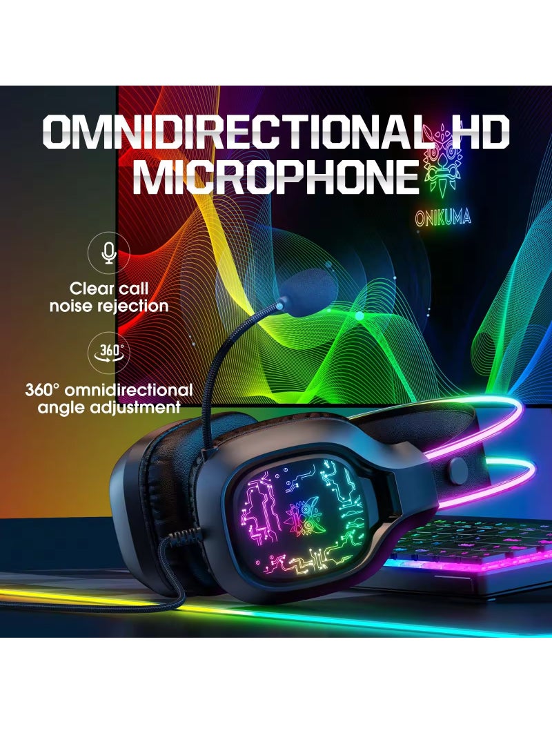 onikuma X22 E-sports Headset Computer Gaming Microphone Headset  - Image 4