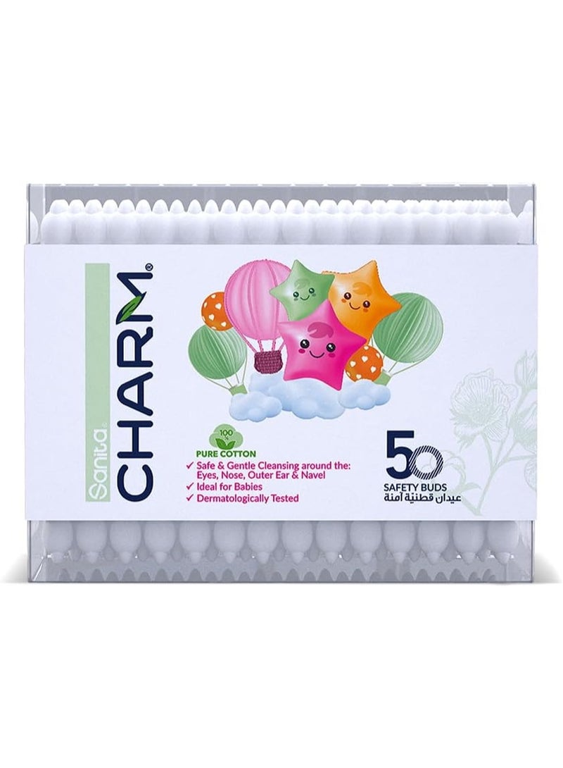 سانيتا شارم أعواد قطنية للأطفال 50 قطعه - Image 1