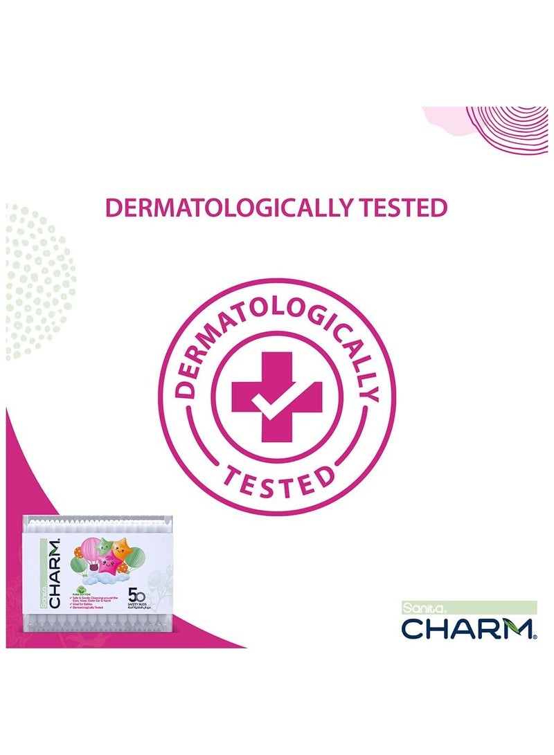 سانيتا شارم أعواد قطنية للأطفال 50 قطعه - Image 3