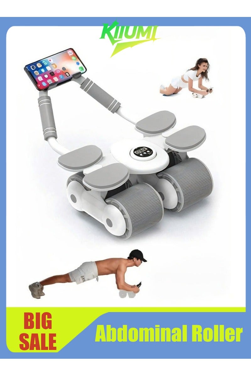 KIIUMI Abdominal Roller with Temporary Elbow Brace and Mobile Phone Holder, Abs Roller Wheel Core Exercise Equipment - Image 1