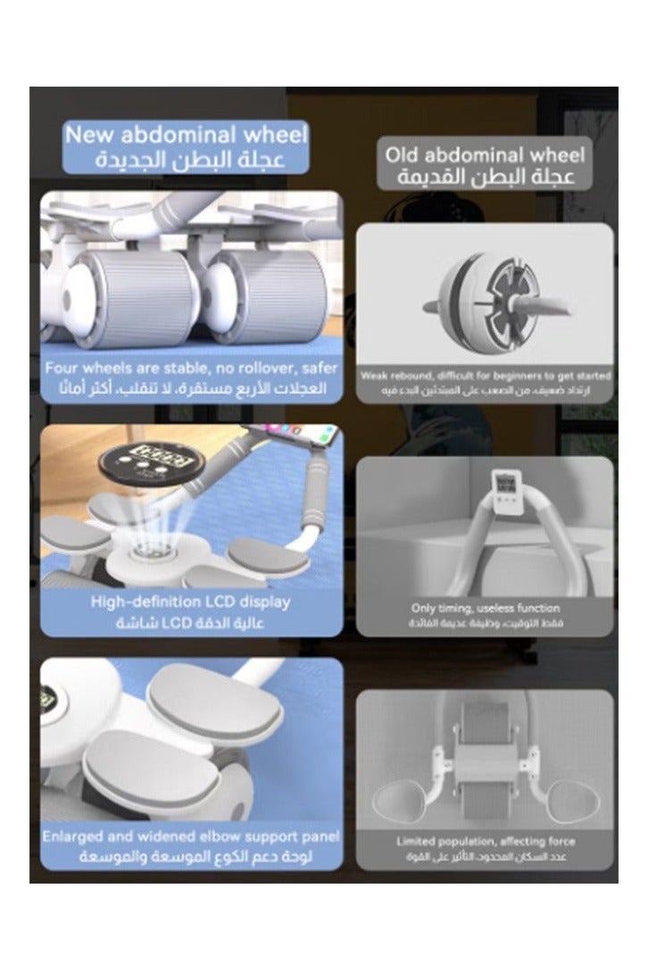 KIIUMI Abdominal Roller with Temporary Elbow Brace and Mobile Phone Holder, Abs Roller Wheel Core Exercise Equipment - Image 5