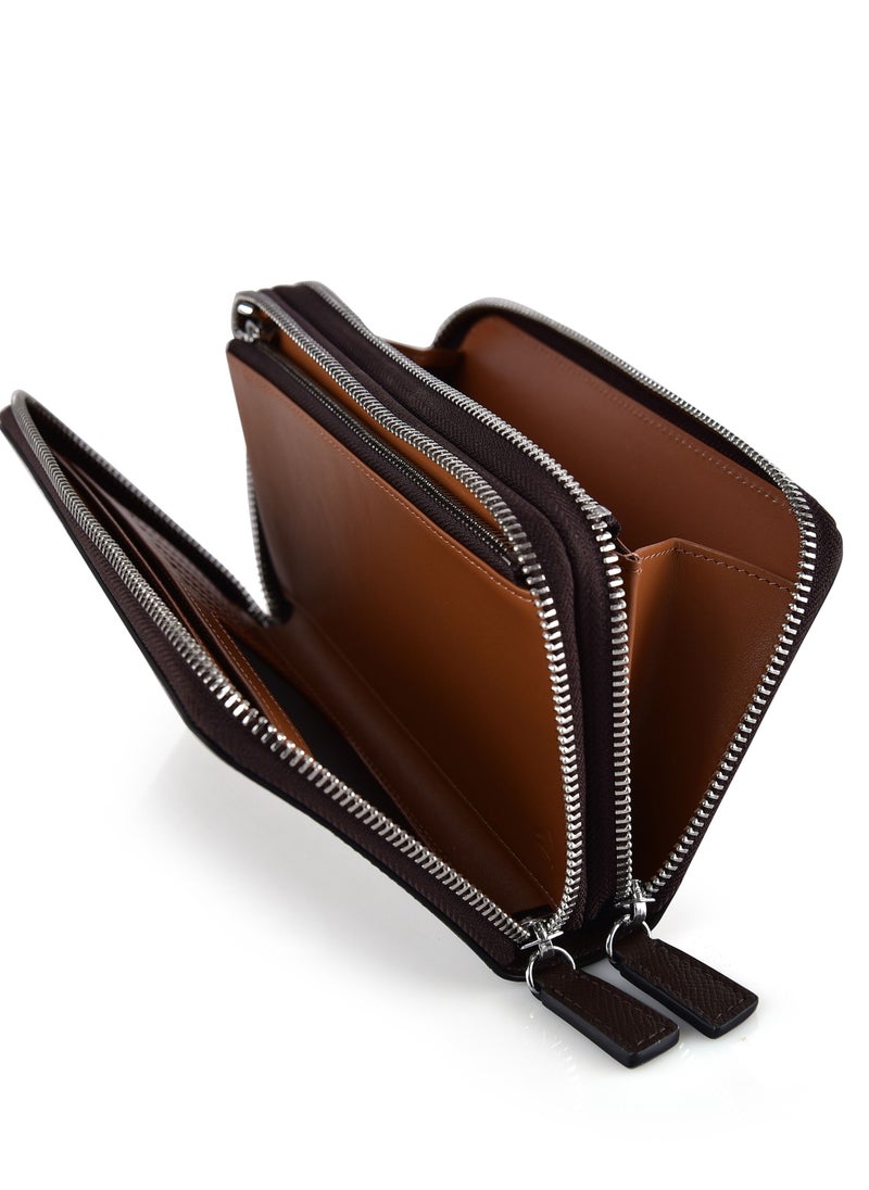 MAGELLAN - Wallet Double Zipper from Magellan,brown - Image 1