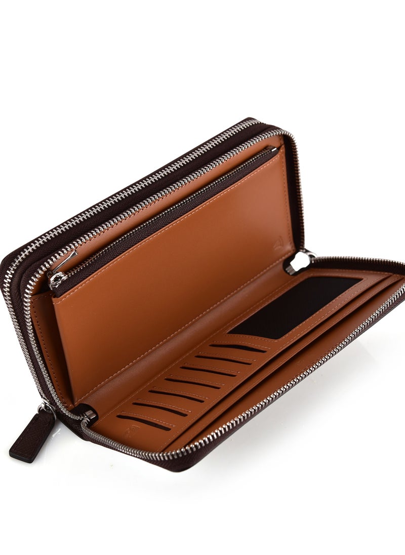 MAGELLAN - Wallet Double Zipper from Magellan,brown - Image 1