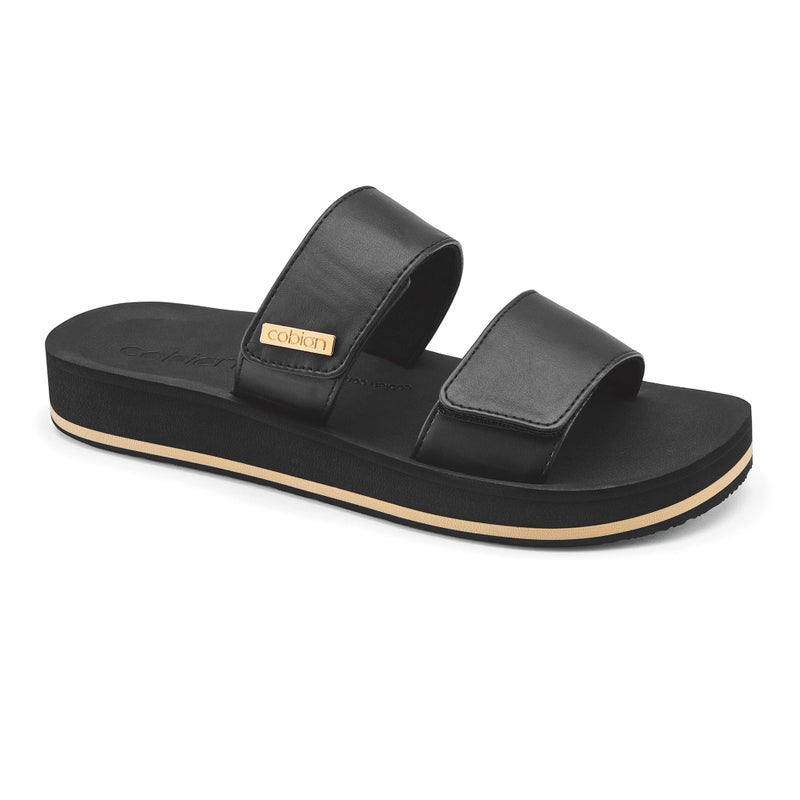 Cobian Dana Rise â€“ Womenâ€™s Adjustable Flatform Sandals â€“ Supportive Slip-On Sandals for Women With Arch Support, Black, 8 - Image 1