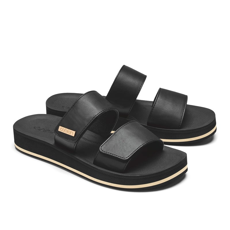 Cobian Dana Rise â€“ Womenâ€™s Adjustable Flatform Sandals â€“ Supportive Slip-On Sandals for Women With Arch Support, Black, 8 - Image 3