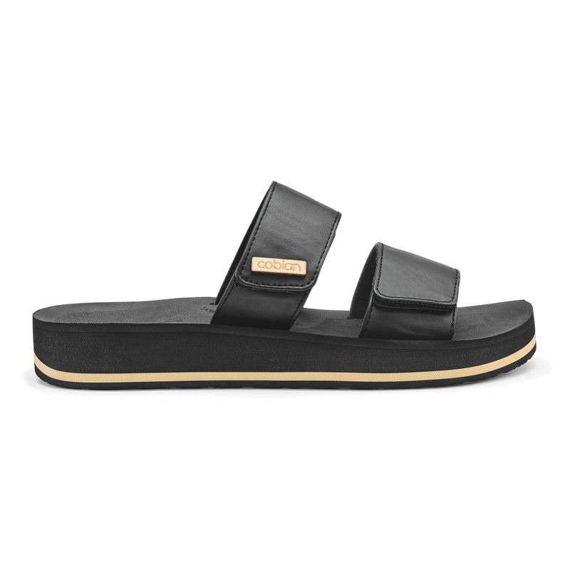 Cobian Dana Rise â€“ Womenâ€™s Adjustable Flatform Sandals â€“ Supportive Slip-On Sandals for Women With Arch Support, Black, 8 - Image 2