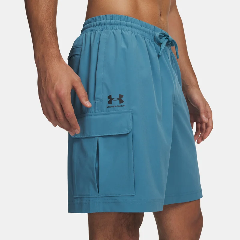 UNDER ARMOUR Blue Men's Vibe Woven Training Cargo Shorts for Men | Best Price UAE