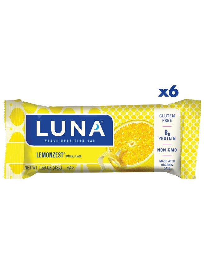 LUNA BAR - Lemonzest Flavor - Gluten-Free - Non-Gmo - 7-9G Protein - Made With Organic Oats - Low Glycemic - Whole Nutrition Snack Bars - 1.69 Oz. (6 Pack) - Image 2