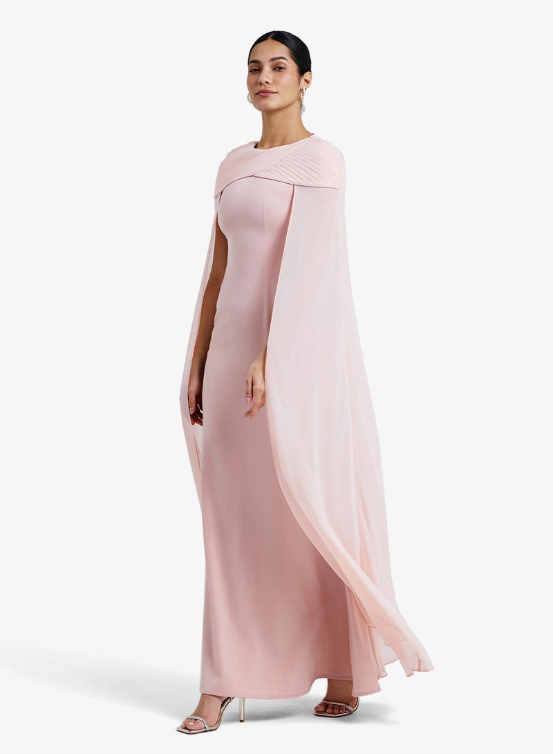 CHASE Cape Detailed Maxi Dress - Image 4