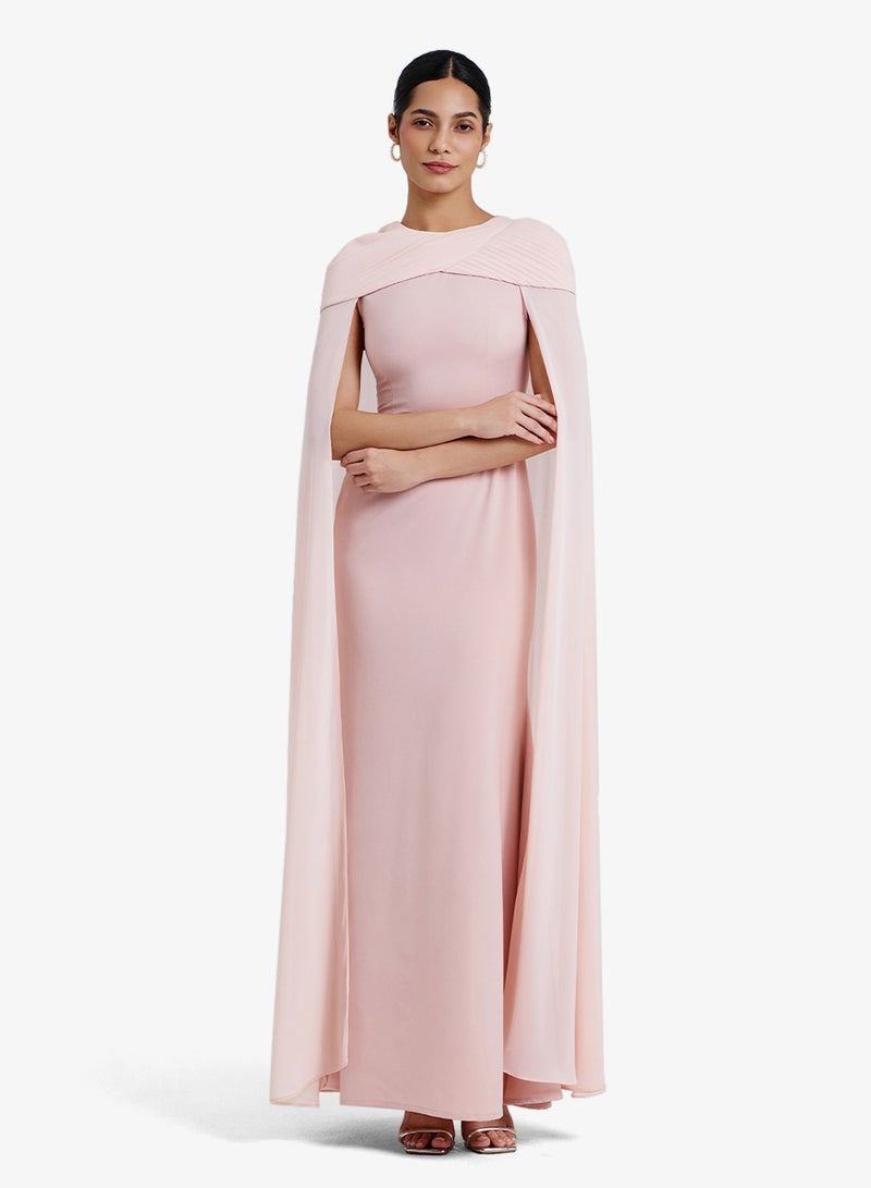 CHASE Cape Detailed Maxi Dress - Image 1
