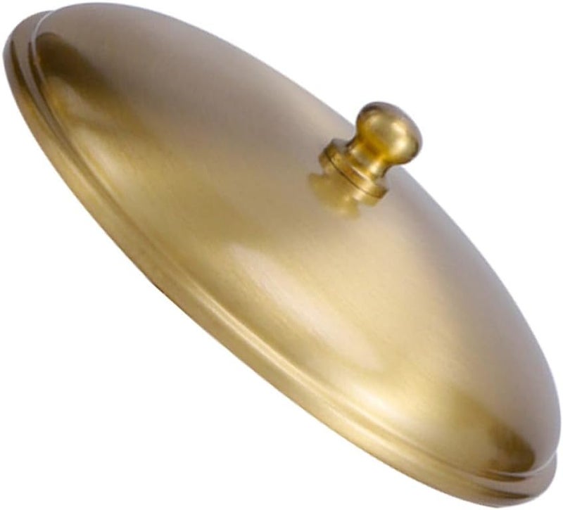 TIDTALEO Brass Ashtray Lid Medium Size Desktop Tray Lid Smokeless Windproof Cover for Home and Patio Storage Can - Image 1