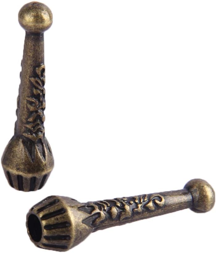 COOLLA Bolo Tie Tips Replacement End Caps 8 Pack, Antique Silver Tone,Antique Bronze - Image 4