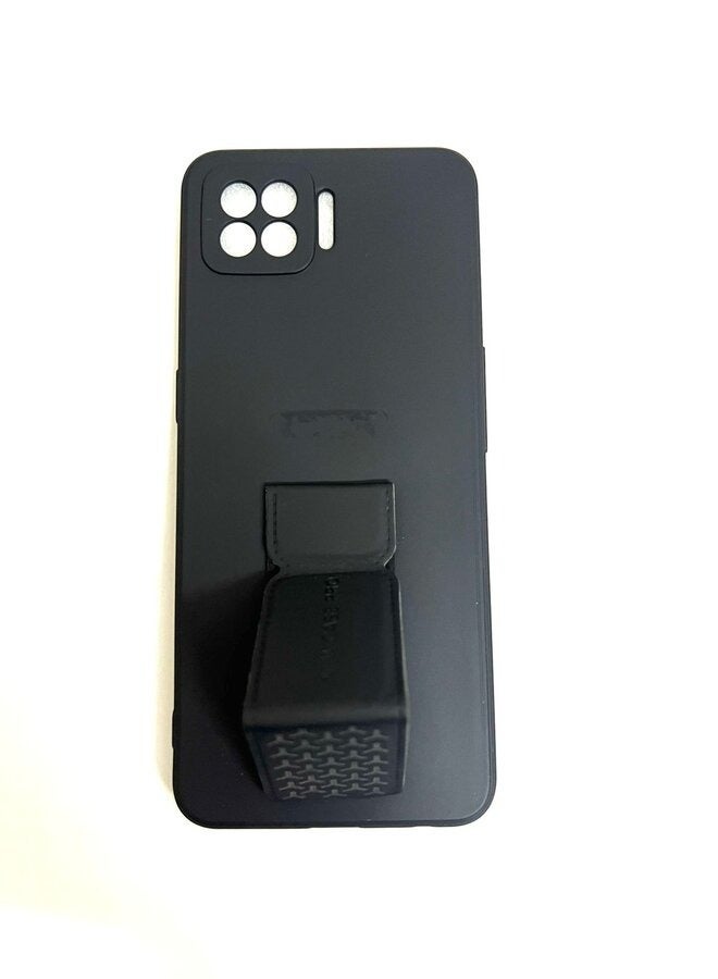 HAI Hand Grip with Stand Case Cover for Oppo A93 Black - Image 3