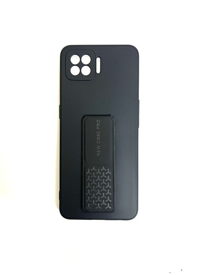 HAI Hand Grip with Stand Case Cover for Oppo A93 Black - Image 2