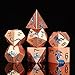 HNCCESG Blue Dragon Theme Metal Dice SetHNCCESG 7PCS Solid Zinc Alloy Polyhedral Dice with Magnetic Gift Box for RPG Tabletop Game Lovers Ancient Gold with Blue Dragon - Image 2