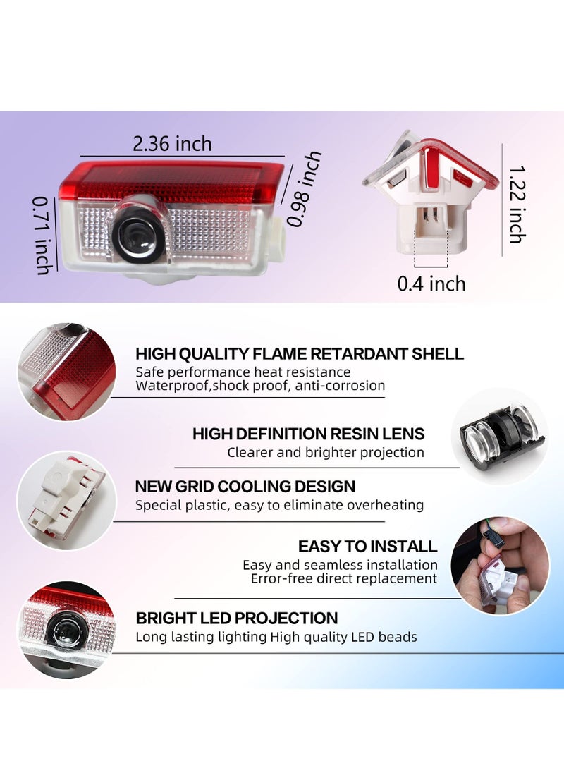 Loquat 4 Pack LED Car Door Logo Light Courtesy Projector Laser Welcome Lights - Image 4