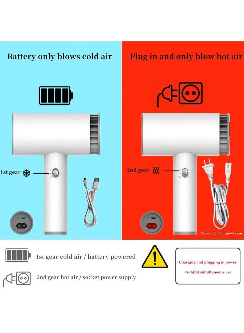 general Wireless hair dryer student travel portable quick dry hair lithium battery rechargeable silent hair dryer - Image 3