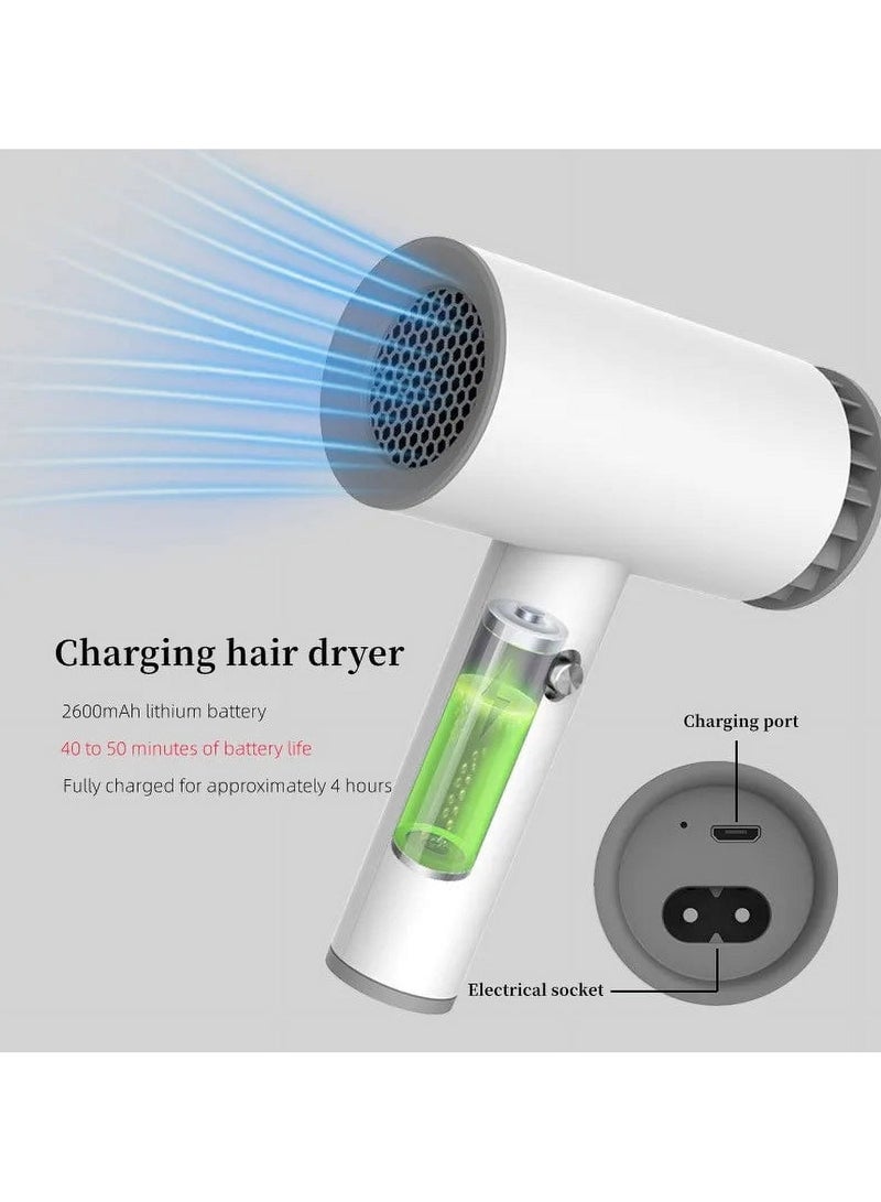 general Wireless hair dryer student travel portable quick dry hair lithium battery rechargeable silent hair dryer - Image 4