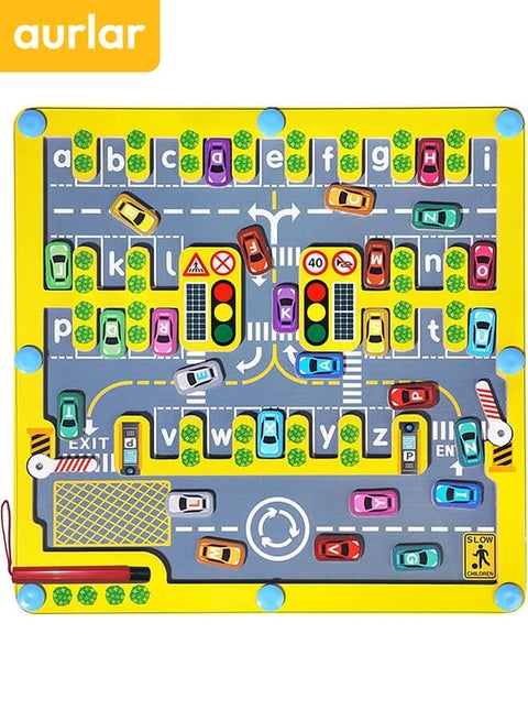 Montessori Magnetic Alphabet Maze - Wooden Letter Matching Game for Toddlers 2-5, Educational Learning Activity Board, Perfect Gift for Boys & Girls