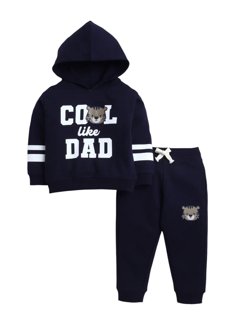 victor and jane Baby Boys' 2-Piece Hoodie &amp; Joggers Set – “Cool Like Dad”