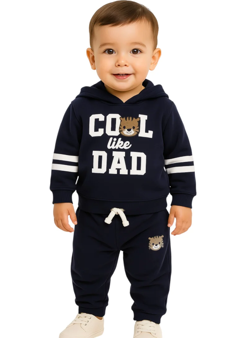 victor and jane Baby Boys' 2-Piece Hoodie &amp; Joggers Set – “Cool Like Dad”