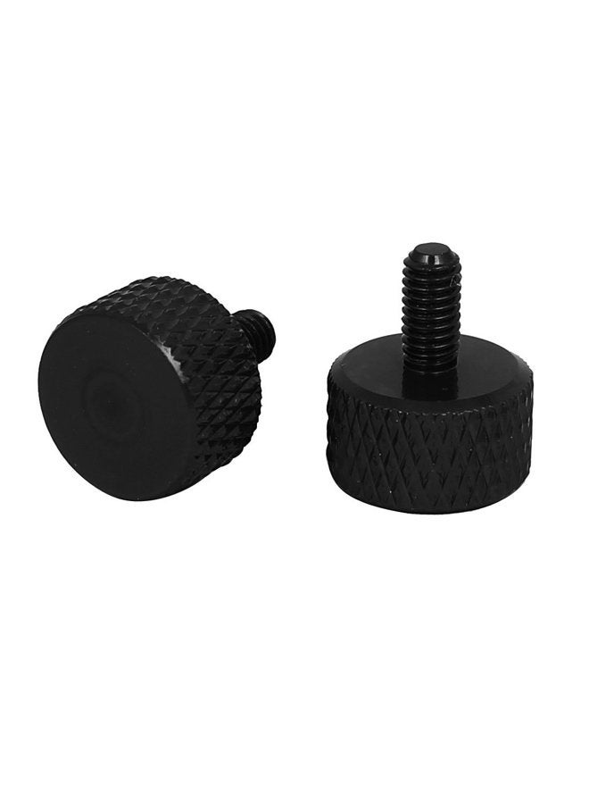 uxcell Computer PC Graphics Card M3x6mm Aluminum Alloy Knurled Thumb Screws Black 10pcs - Image 2
