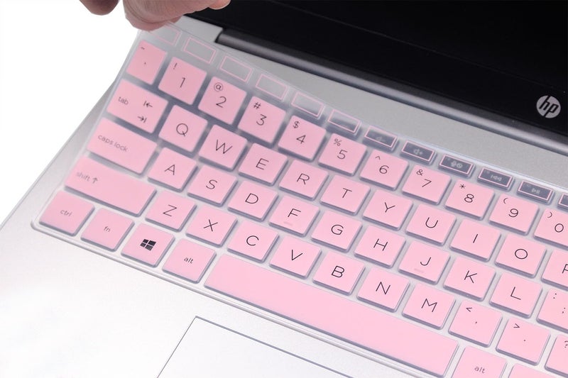 UHamn Keyboard Skin Compatible for 15.6" HP Laptop 15-fc 15-fd 15t-fd 15z-fc Series, HP Pavilion 15 15-eg/eh/er 15t-eg200/eg300 15z-eh300 Series, HP Pavilion 17z 17z-cp000 17z-ca200 17-cn 17-cp Series (Pink - Image 1