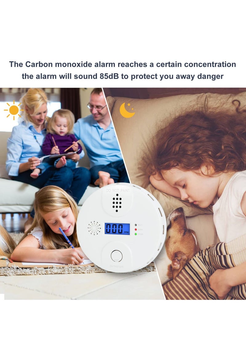 KASTWAVE - Carbon Monoxide Alarm, Digital Display CO Detector Security CO Monoxide Safety with LCD Display and Sound Warning for Home,School,Office - Image 1