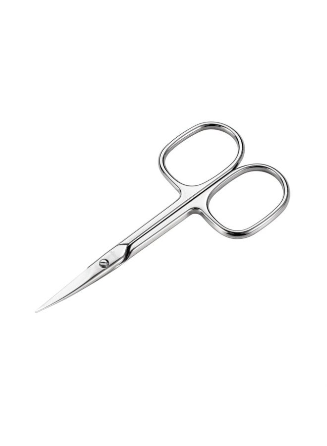 LIVINGO Premium Manicure Nail Scissors Multi-purpose Stainless Steel Cuticle Beauty Grooming Kit for Eyebrow Eyelash Dry Skin Curved Blade 3.5 inch - Image 1