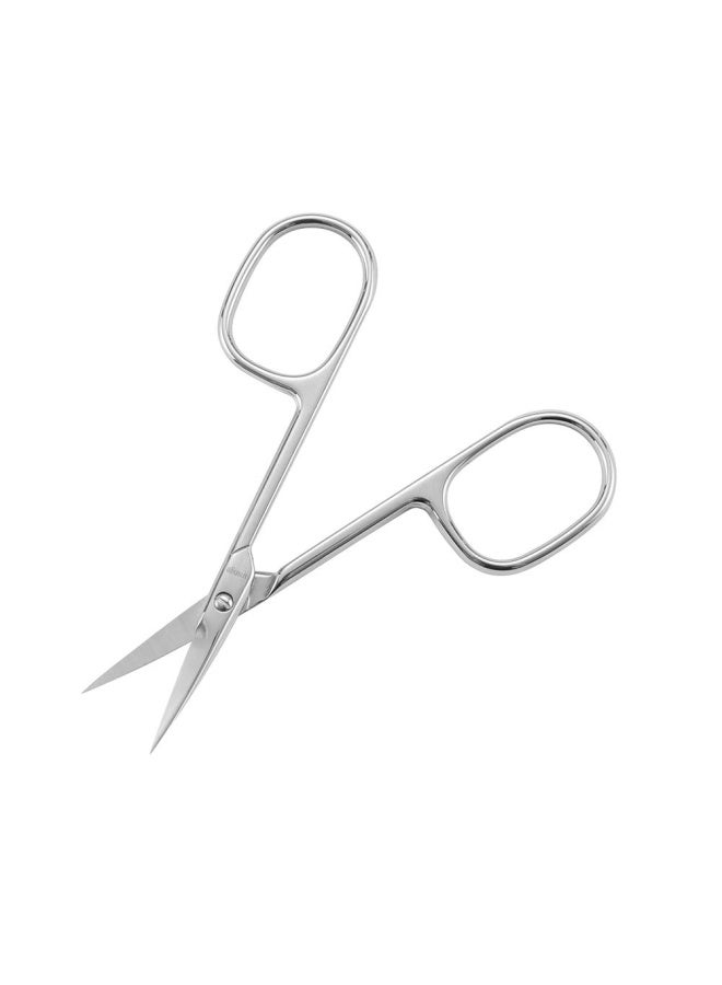 LIVINGO Premium Manicure Nail Scissors Multi-purpose Stainless Steel Cuticle Beauty Grooming Kit for Eyebrow Eyelash Dry Skin Curved Blade 3.5 inch - Image 3