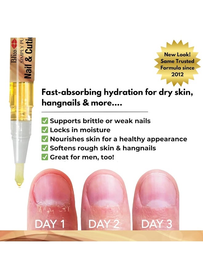 Bliss Kiss Simply Pure Cuticle & Nail Oil Pen (2Ml) - Vanilla  - Image 2